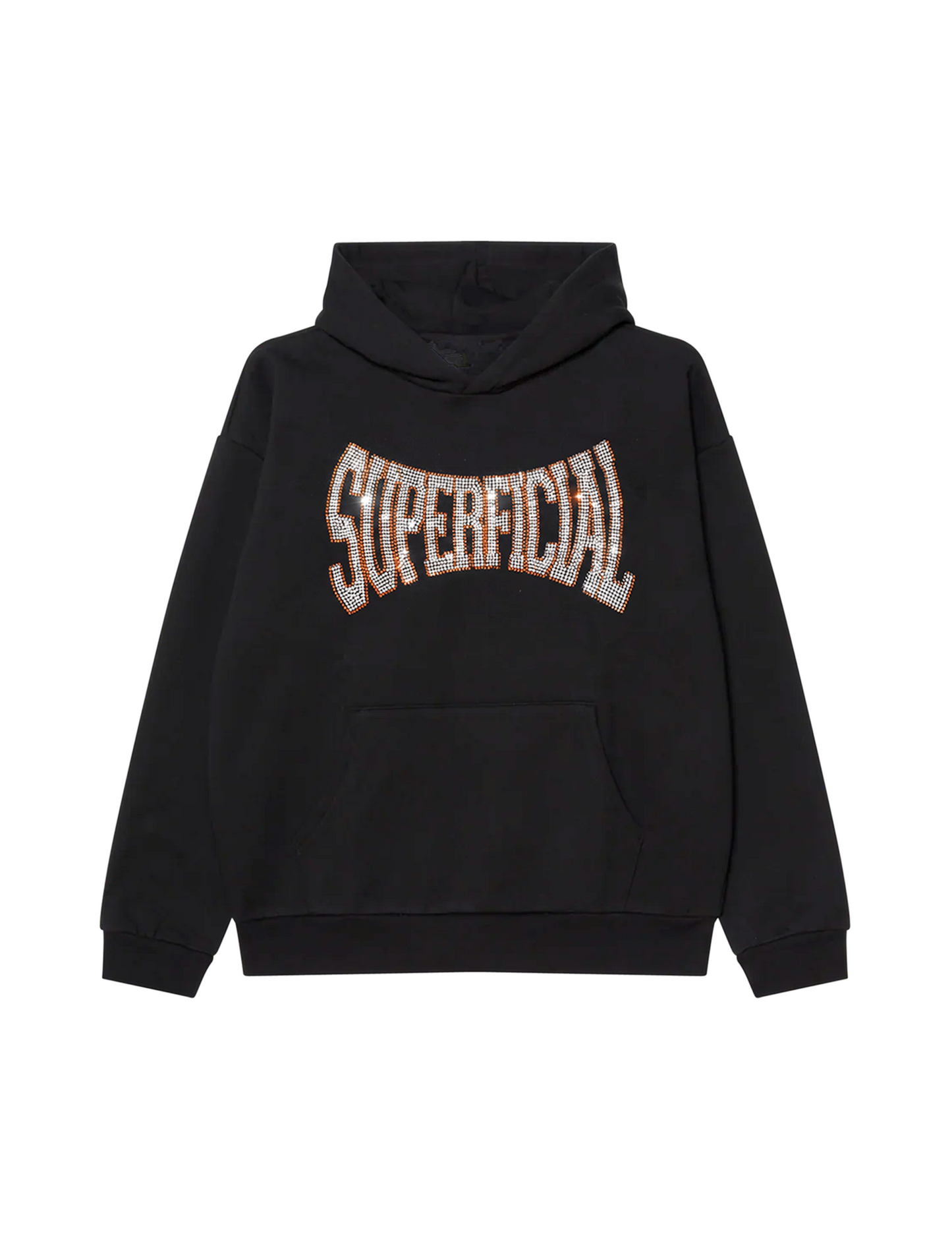 Rhinestone Hoodie Black